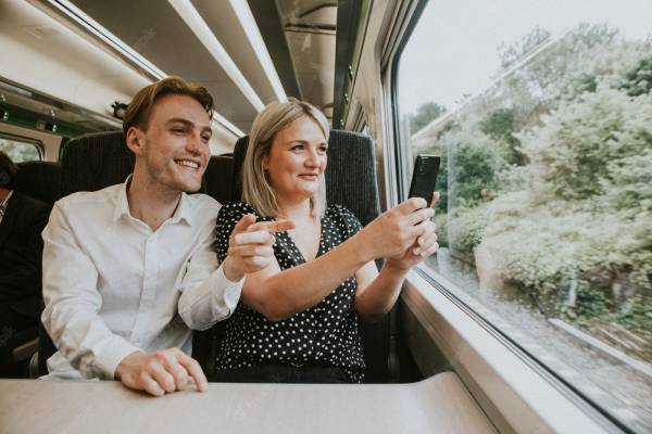 La romance dans le train