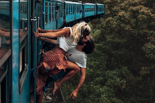 La romance dans le train